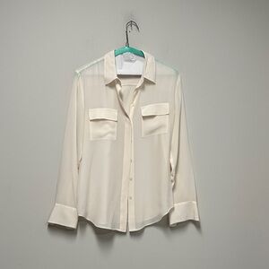 Madewell Women's Cream Button-Down Blouse